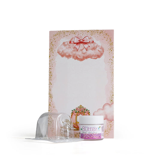 مجموعة توزيعات المواليد لون وردي بدون نصوص - ميني زبدة الجسم ساكورا ( 5 قطع )