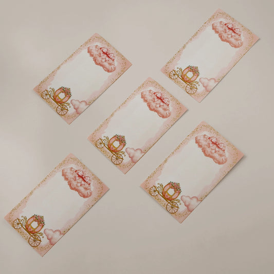 مجموعة توزيعات المواليد لون وردي بدون نصوص - ميني كريم اليد لبان ( 5 قطع )