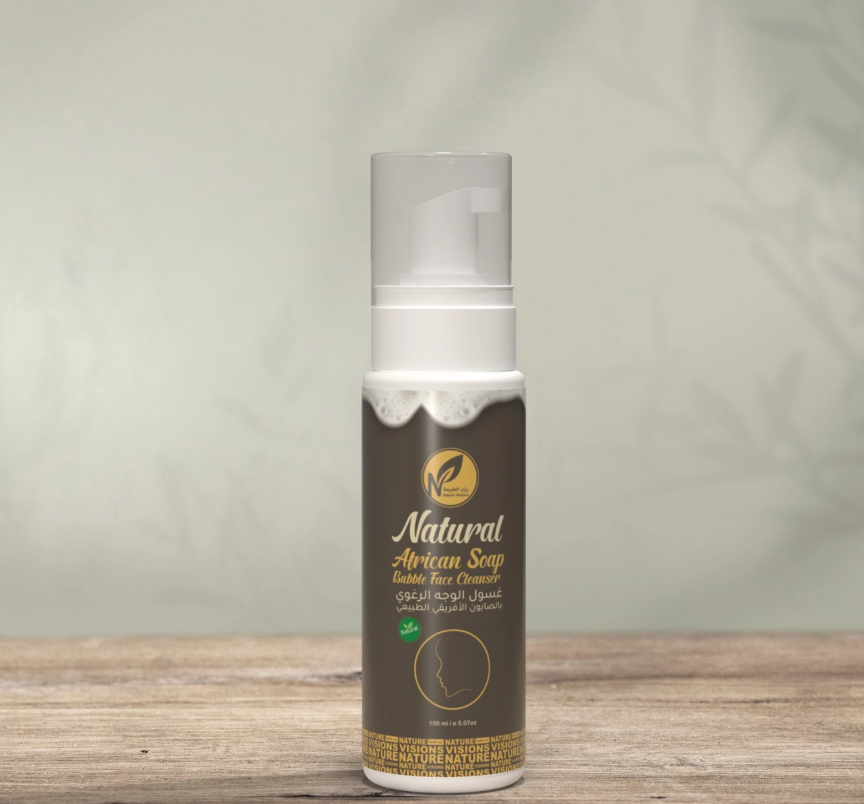 غسول الوجه الرغوي بالصابون الأفريقي الطبيعي